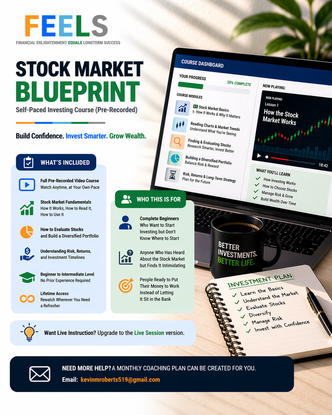 Stock Market Blueprint: Learn to Invest with Confidence (Self-Paced Course)